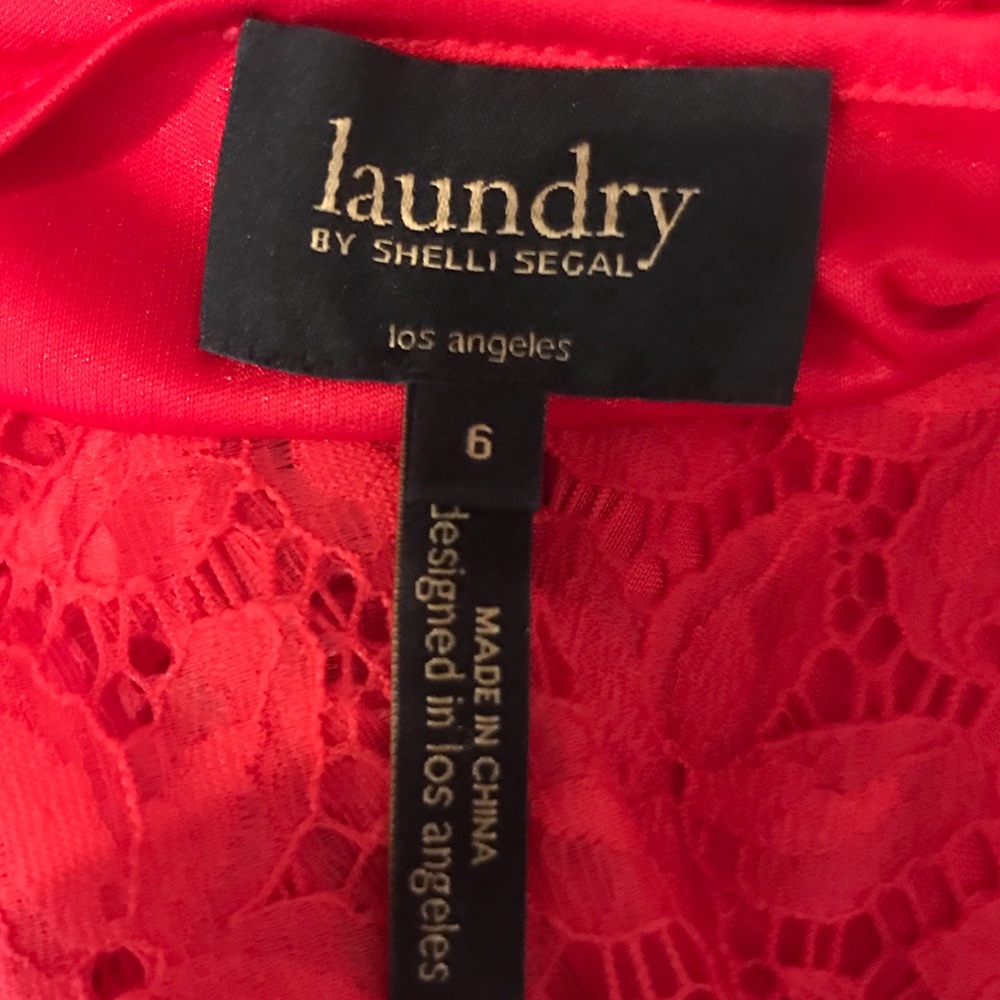 Laundry red lace dress size 6 - Picture 7 of 7